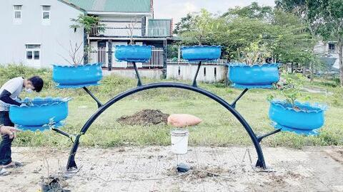 Biến “điểm nóng” rác thải thành nơi trồng hoa
