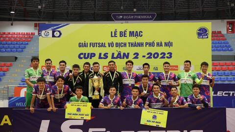 Đội GMETA FC vô địch giải Futsal thành phố Hà Nội cúp LS