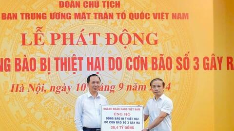 Eximbank chung tay ủng hộ đồng bào bị thiệt hại bởi bão số Yagi