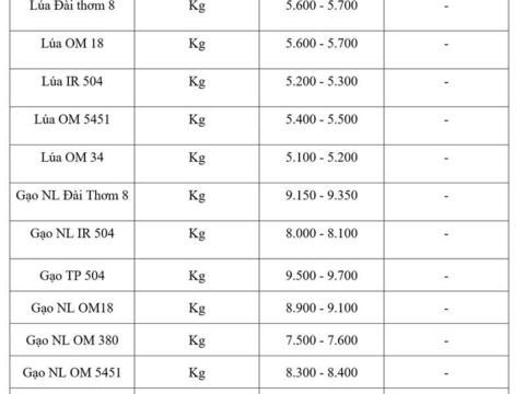 Giá lúa gạo hôm nay ngày 27/3: Tấm thơm giảm nhẹ