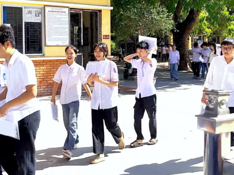 Thí sinh Hưng Yên hoàn thành bài thi cuối vào lớp 10 THPT công lập không chuyên