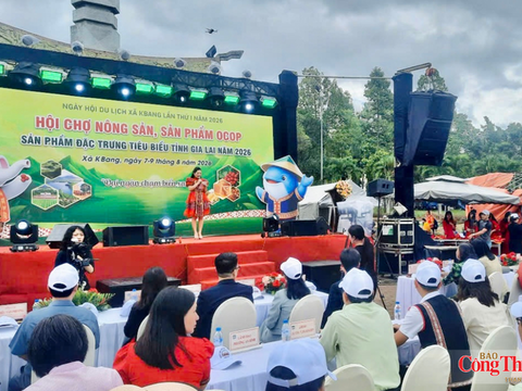 Khai mạc hội chợ nông sản, OCOP tại Ngày hội du lịch Kbang năm 2026