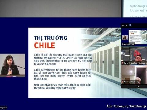 Kết nối doanh nghiệp thiết bị, máy móc năng lượng Việt Nam - Chile