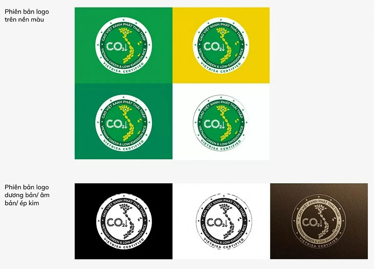 Nhãn hiệu “Gạo Việt xanh phát thải thấp” chính thức được đưa vào thị trường xuất khẩu. Ảnh: VIETRISA.