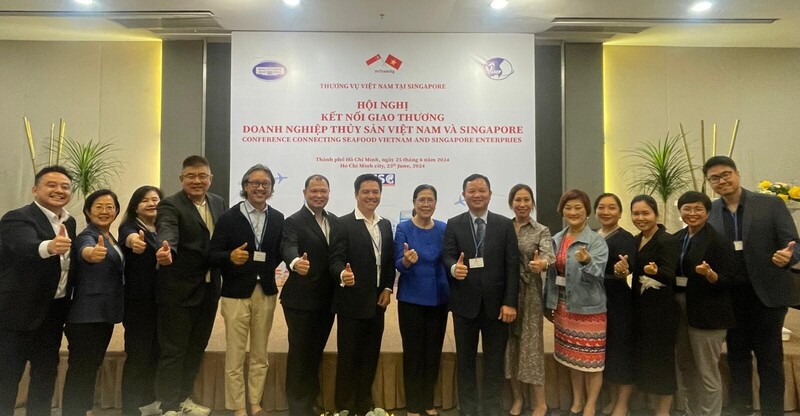 Hội nghị kết nối giao thương các doanh nghiệp thủy sản Việt Nam và Singapore tại TP. Hồ Chí Minh 2024. Ảnh: Thương vụ Việt Nam tại Singapore