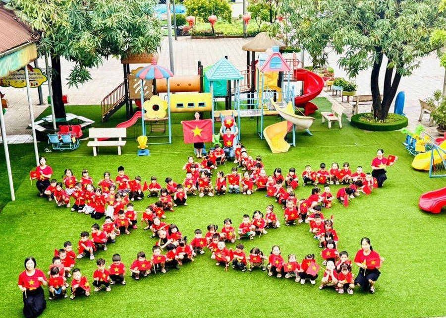 Trường mầm non Tiên Cát sáng, Xanh - Sạch - Đẹp và An toàn.