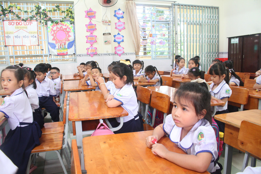 Học sinh lớp 1 Trường TH Mạc Đĩnh Chi, phường Ninh Kiều, TP Cần Thơ. can-tho-tuu-truong-6.jpg