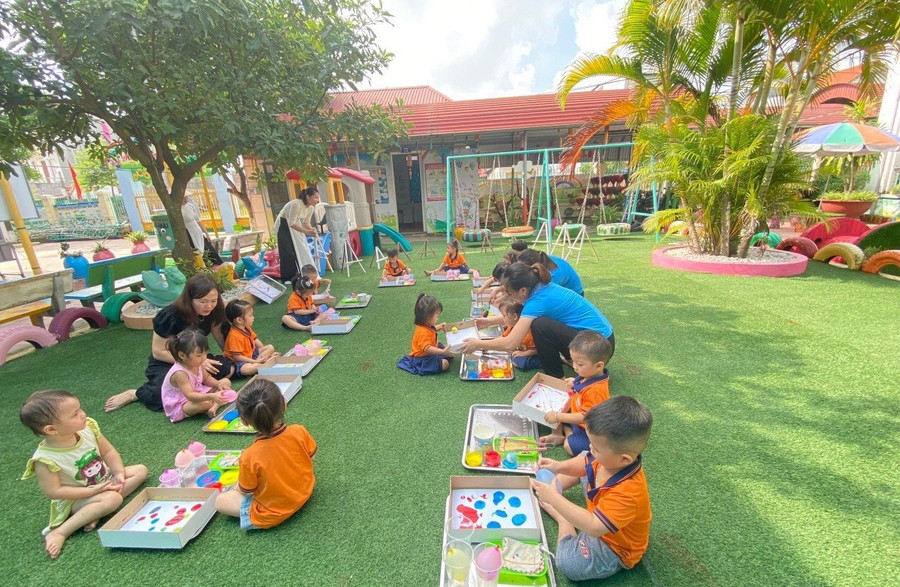 Ngày hội STEAM của Trường Mầm non Thanh Quang (Nam Sách, Hải Phòng). Ảnh: Website nhà trường