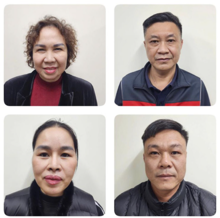 Các bị can trong vụ án tại Công ty Thiên Minh Đức. Ảnh: BCA.