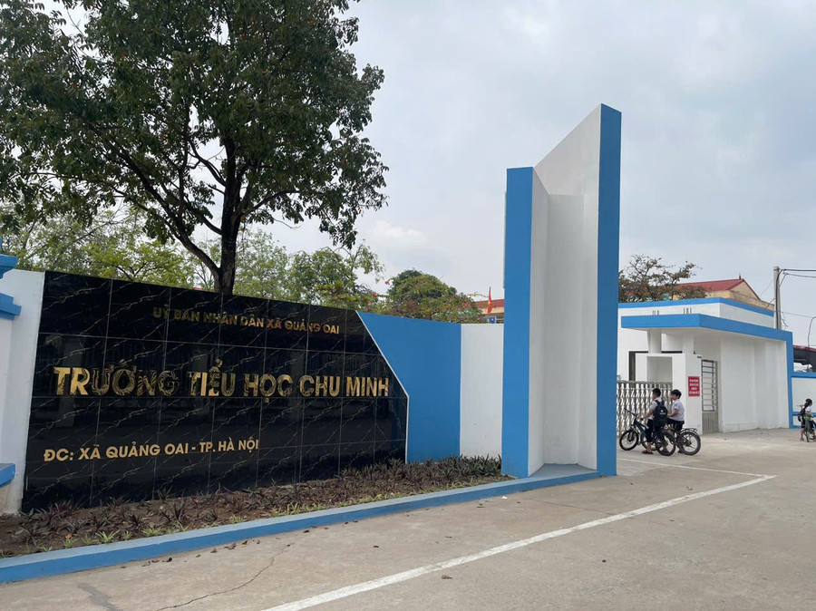 Trường Tiểu học Chu Minh nơi xảy ra sự việc.