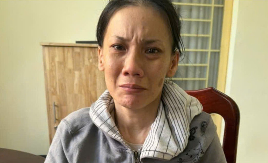 Lê Thị Bích Trâm tại cơ quan Công an. Ảnh: (Công an TPHCM).