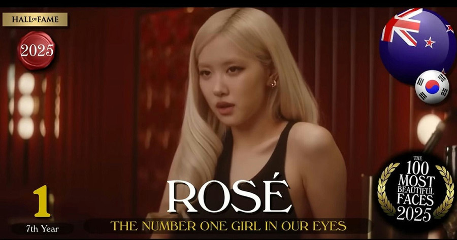 Rosé (BLACKPINK) dẫn đầu danh sách 100 gương mặt đẹp nhất năm 2025. v2.jpg