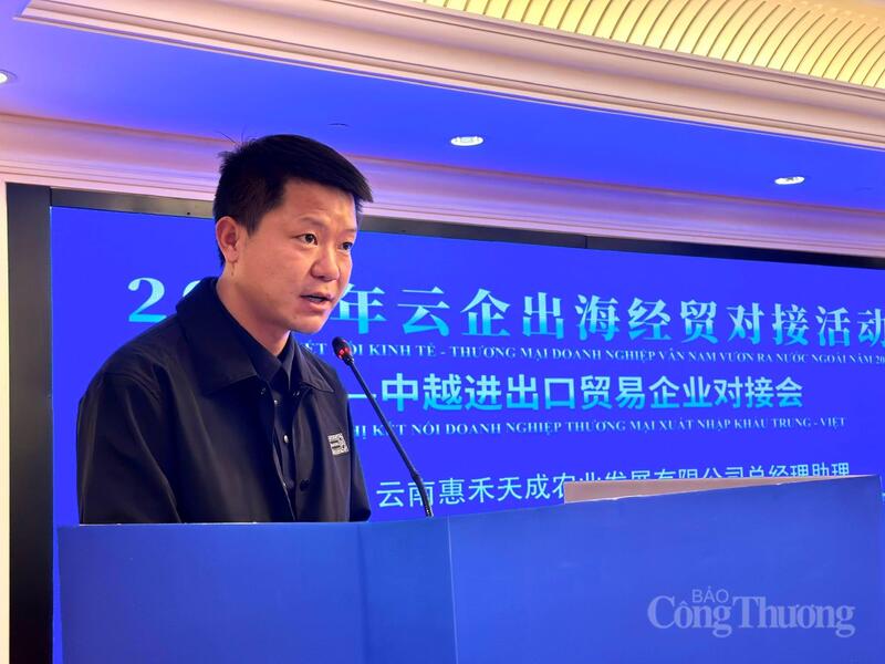 Ông Triệu Duệ, đại diện Công ty TNHH Phát triển nông nghiệp Thiên Thành Huệ Hòa Vân Nam (Trung Quốc). Ảnh: Đỗ Nga