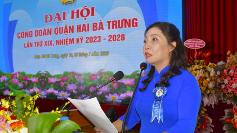 Đồng chí Nguyễn Thị Kim Dung tái đắc cử Chủ tịch LĐLĐ quận Hai Bà Trưng