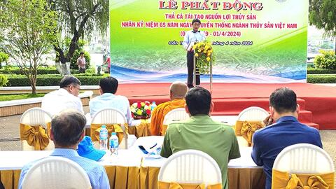 Phát động thả cá tái tạo nguồn lợi thủy sản 