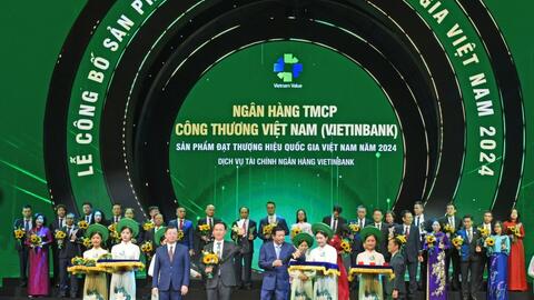 VietinBank lần thứ 8 được tôn vinh Thương hiệu quốc gia Việt Nam