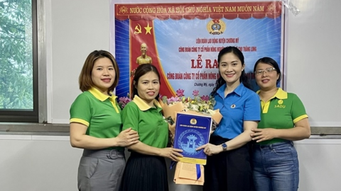 Ra mắt Công đoàn Công ty cổ phần Nông nghiệp công nghệ cao Thăng Long