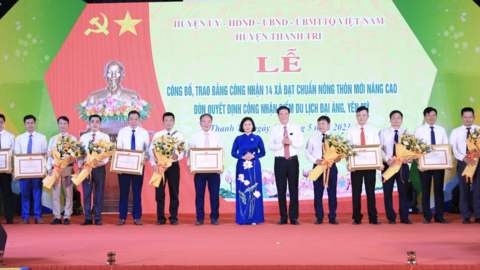 Huyện Thanh Trì: 100% xã “về đích” nông thôn mới nâng cao