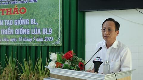 Bạc Liêu công bố giống lúa mới được công nhận lưu hành