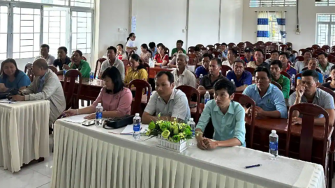 Tập huấn tiến bộ kỹ thuật giảm phát thải khí nhà kính trong sản xuất lúa 