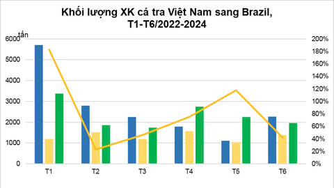 Việt Nam chủ yếu xuất khẩu cá tra phile đông lạnh sang Brazil