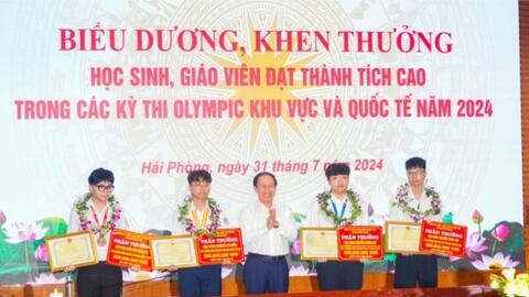 Hải Phòng: 467 đoạt giải học sinh giỏi cấp thành phố bảng A