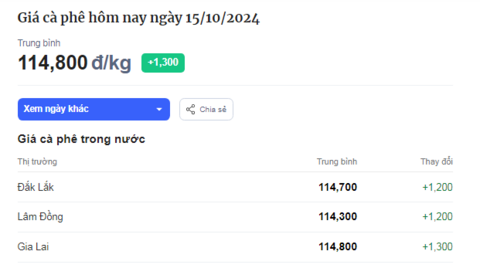 Giá cà phê tăng vọt, sản lượng vụ mới của Việt Nam thấp nhất một thập kỷ