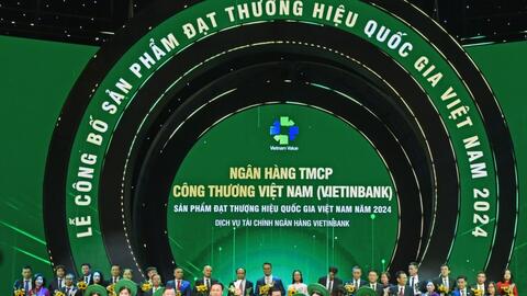 VietinBank lần thứ 8 được tôn vinh Thương hiệu quốc gia Việt Nam