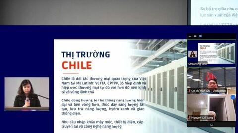 Kết nối doanh nghiệp thiết bị, máy móc năng lượng Việt Nam - Chile