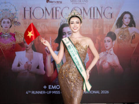 Emoura Phạm được chào đón nồng nhiệt sau thành tích Á hậu 4 Miss Grand International