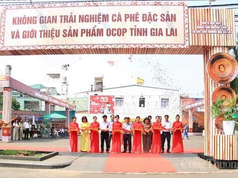 Gia Lai khai mạc không gian trải nghiệm cà phê đặc sản, sản phẩm OCOP