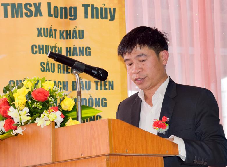 Phó Giám đốc Sở Nông nghiệp và Phát triển nông thôn Lâm Đồng Nguyễn Văn Châu phát biểu khai mạc buổi lễ