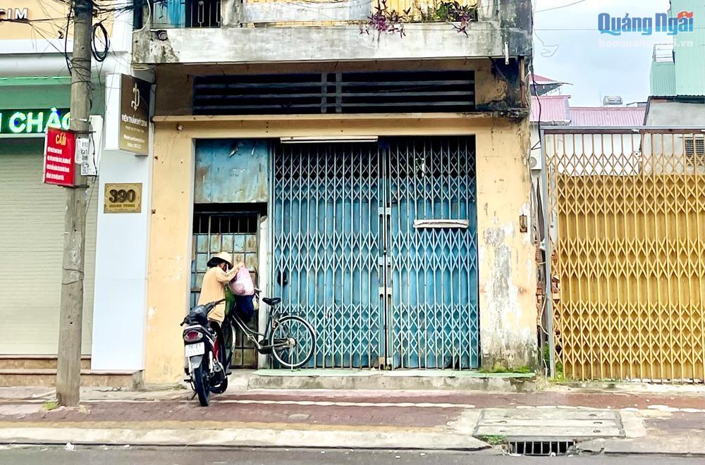 Nhà, đất số 388 đường Quang Trung (TP.Quảng Ngãi) đã được đấu giá thành công.