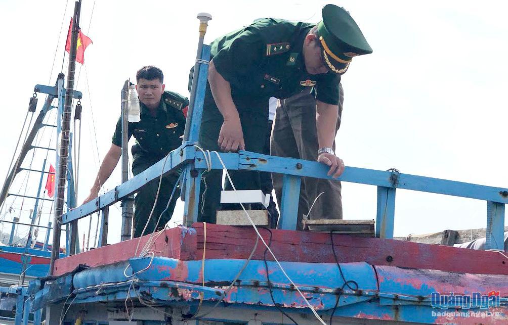 Qua kiểm tra, lực lượng chức năng phát hiện một số thiết bị VMS bị hư hỏng nhưng đơn vị cung ứng không sửa chữa, khắc phục khiến ngư dân gặp rất nhiều khó khăn.