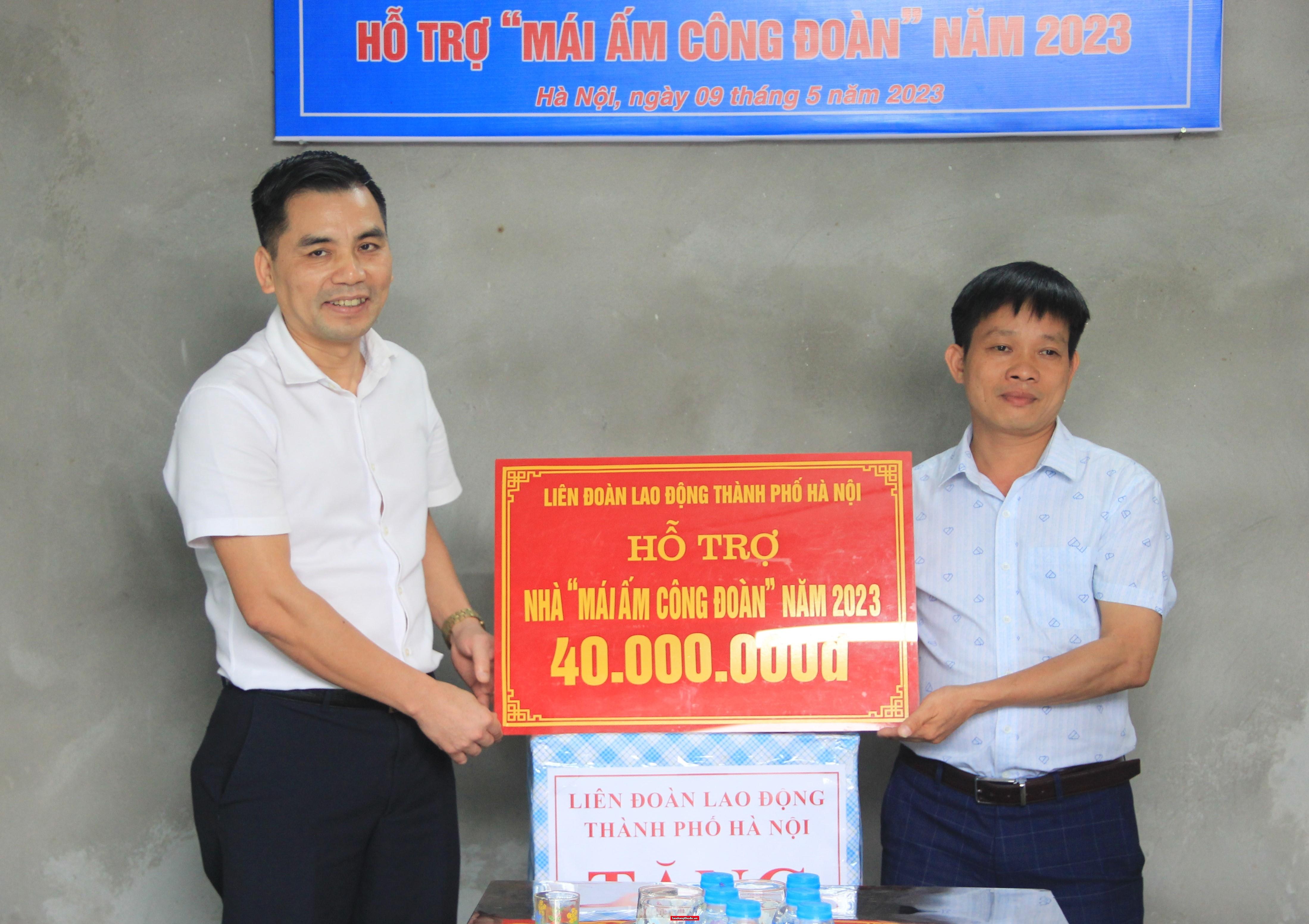 Trao hỗ trợ “Mái ấm Công đoàn” cho đoàn viên khó khăn ngành Nông nghiệp