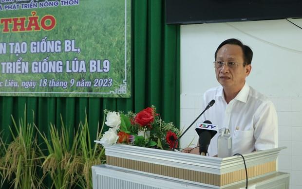 Bac Lieu cong bo giong lua moi duoc cong nhan luu hanh hinh anh 1