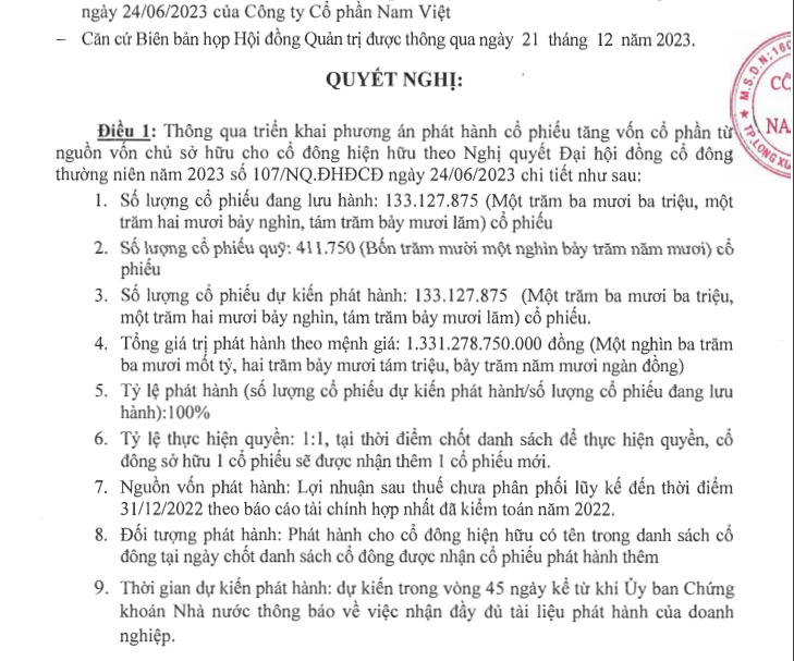 Nam Việt sẽ trở thành công ty cá tra có vốn điều lệ lớn nhất - Ảnh 1.