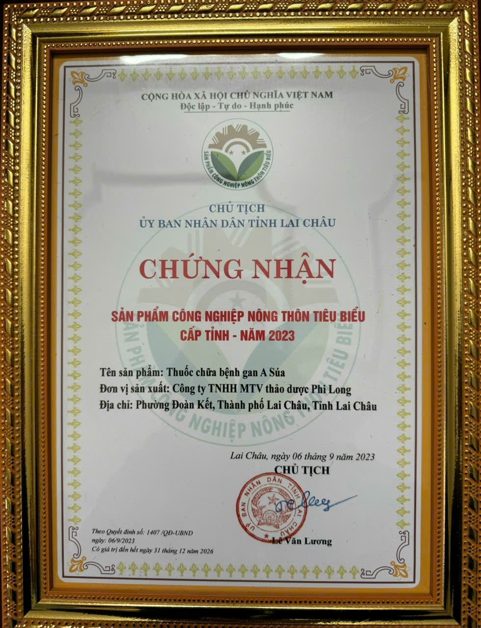 Thuốc chữa bệnh gan A Súa được công nhận là sản phẩm công nghiệp nông thôn tiêu biểu tỉnh Lai Châu năm 2023 - Ảnh 5.