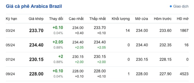 Giá cà phê hôm nay, 19/2/2024: Giá cà phê trong nước