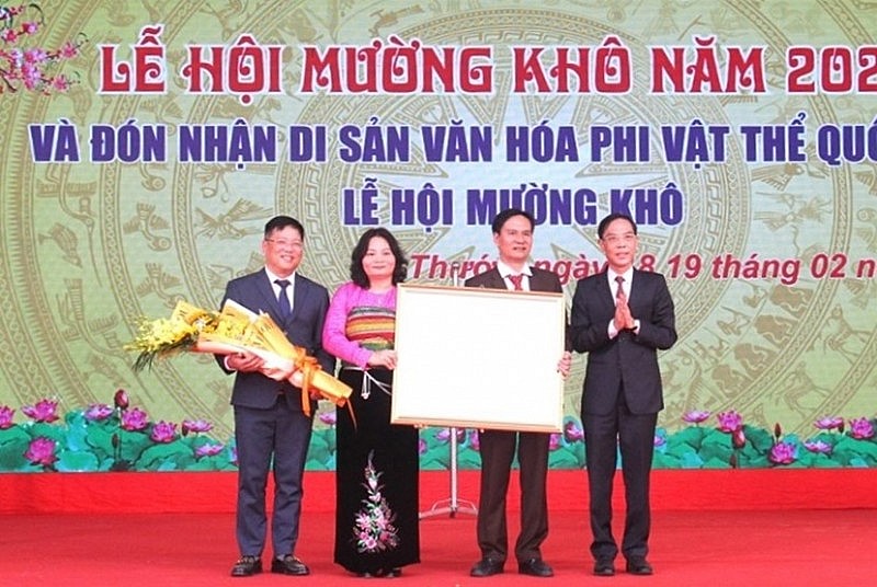 Thanh Hóa: Lễ hội Mường Khô đón nhận Di sản văn hóa phi vật thể Quốc gia