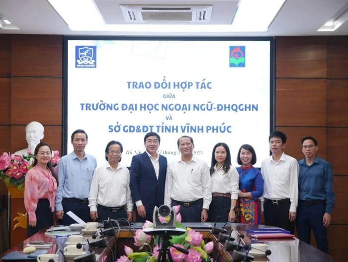 Trường Đại học Ngoại ngữ – Đại học Quốc gia Hà Nội và Sở GD&ĐT Vĩnh Phúc hợp tác đào tạo.