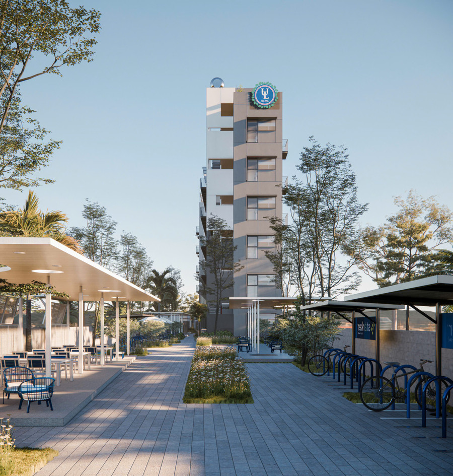 Ký túc xá được thiết kế theo phong cách hiện đại, tiện nghi trên diện tích đất hơn 2.700 m2. Ảnh: ULAW 3.jpg