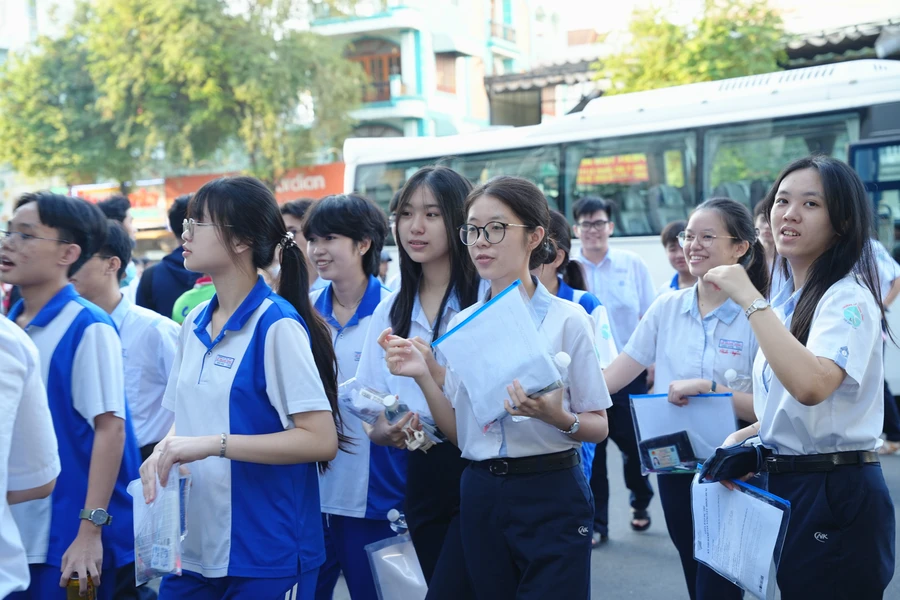 Thí sinh dự thi đánh giá năng lực do Đại học Quốc gia TPHCM tổ chức năm 2025. Ảnh: Lê Mạnh