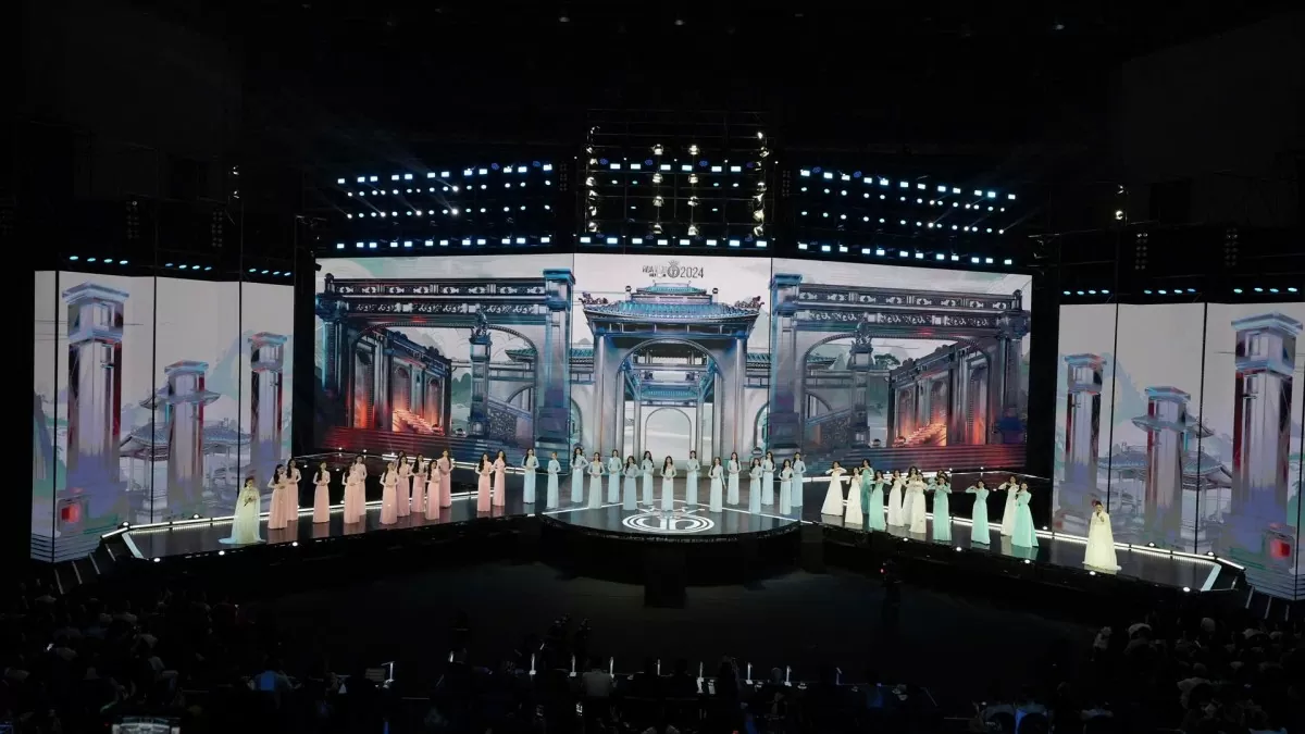 Toàn cảnh đêm thi Chung khảo Hoa hậu Việt Nam. Ảnh: BTC