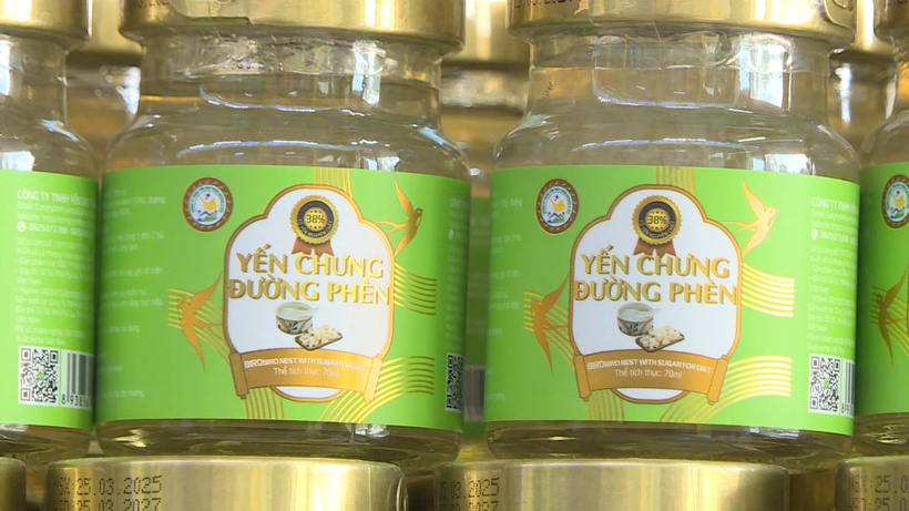 Sản phẩm yến sào của Công ty TNHH Yến sào Tuấn Dương & TKT được xác định là hàng giả. Ảnh: Chi cục Quản lý thị trường tỉnh Phú Thọ
