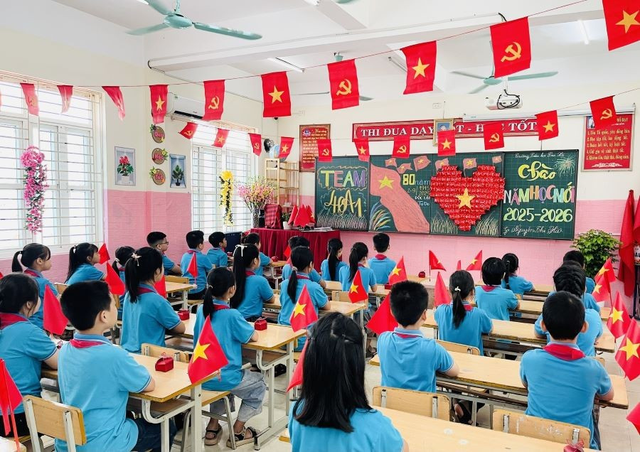 Lớp học trường Tiểu học Cao Xá