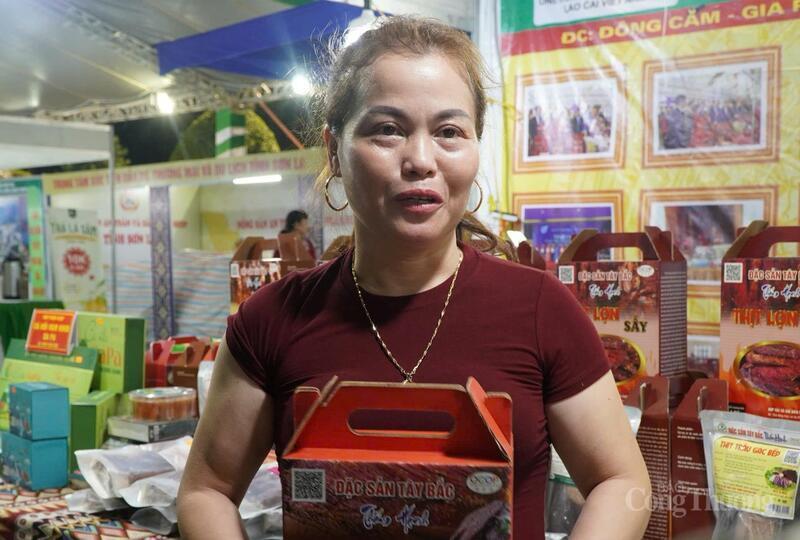 Chị Vũ Thị Thắm, Giám đốc Hợp tác xã chế biến thực phẩm Gia Phú (tỉnh Lào Cai)