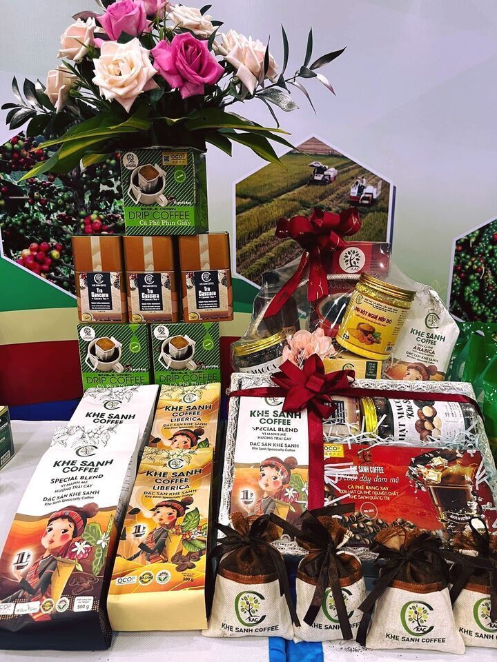 Các sản phẩm cà phê Khe Sanh. Ảnh: NVCC