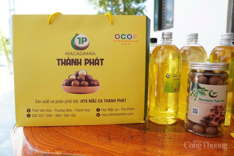 Các sản phẩm từ hạt mắc ca của Hợp tác xã Thành Phát