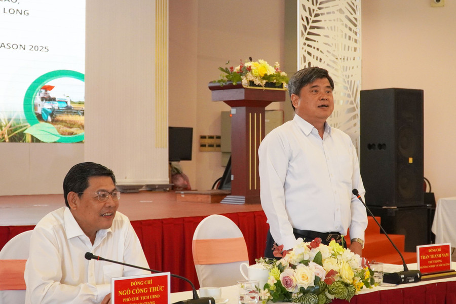 Thứ trưởng Bộ NN&MT Trần Thanh Nam phát biểu tại Hội nghị. de-an.jpg